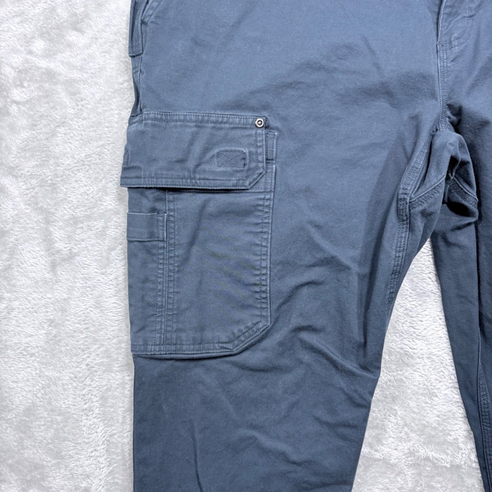 Duluth Trading Co Cargo Pants Mens 42x30 Blue DuluthFlex Fire Hose Standard Fit - Picture 8 of 12